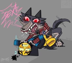 annoyed_expression beast_(risobase) blush dialogue_bubble lego_minifigure male_rape_victim master_frown non_consensual oc original_character pink_text salvia tagme unikitty!