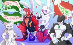 2_penises absurd_res alternative_fashion anal anal_sex anthro bere_nsfw berry_(zerodarktech) big_tail black_body black_fur bodily_fluids bunny_costume clothing collar costume cum cum_in_vagina cum_inside domestic_cat felid feline felis female femboy fish fur genital_fluids genitals group group_sex hi_res inflation inflation internal jewelry lagomorph legwear leporid lizard male male/female male/male mammal marine multi_genitalia multi_penis muscular muscular_female muscular_male necklace non-euclidean_sex oral oral_penetration orgy penetration penis portal portal_sex punk rabbit rebal_(malicious) red_body reptile scalie sex shark tail tattoo thigh_highs thinking_with_portals twill_(towaispirit) vaginal_penetration vaginal_penetration white_body white_fur