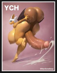 1futa big_ass furry huge_cock hyper hyper_breasts hyper_penis looking_back penis_longer_than_knee rouge_the_bat solo_futa stardep starzonedeep tagme