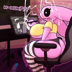 1:1 2024 anthro artist_name ass big_breasts big_butt big_penis biped black_sclera blush bodily_fluids breasts clothed clothing computer confusion cum cumshot digital_drawing_(artwork) digital_media_(artwork) drawing duo ejaculation electronics english_text eyelashes female floppy_ears footwear genital_fluids genitals glistening heart_symbol hi_res holding_object inside lagomorph legwear leporid licorice_(oxyoxyoxyox) long_ears lop_ears male mammal marshmallow_(oxyoxyoxyox) monotone_body night nude nude_male outline oxyoxyoxyox panties penis pink_body rabbit side_view sitting socks text thick_thighs thigh_highs topwear under_boob underwear user_interface white_eyes wide_hips yellow_clothing