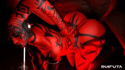 1boy1girl 3d 3d_(artwork) alien/human alien_humanoid big_ass curvy_figure dark-skinned_male darth_talon star_vs_the_forces_of_evil star_wars suifuta voluptuous_female