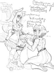 1futa 1girls animal_ears balls big_ass blush female female_trainer_(umamusume) futa_on_female futanari gcfmug glasses grabbing_balls horse_girl horse_penis horsecock imminent_sex intersex mejiro_mcqueen_(umamusume) mostly_clothed precum small_breasts text thick_thighs trainer_(umamusume) umamusume umamusume_pretty_derby veiny_penis
