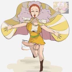 1futa 1girls boots bouncing_balls bouncing_breasts bouncing_penis cape closed_eyes cock female futanari huge_cock jeteggs large_breasts large_penis linaria_(one_piece) lipstick makeup one_piece outstretched_arms penis pirate red_hair red_lipstick reference_image running running_towards_viewer solo solo_focus solo_futa towards_viewer