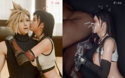 1girls 2boys 2koma 3d 3d_render before_and_after cheating cloud_strife cuckold dark-skinned_male female final_fantasy final_fantasy_vii final_fantasy_vii_remake instant_loss_2koma kissing kissing_cheek light-skinned_female looking_at_viewer male messy naked naked_male netorare ntr nude nude_male oiledupspoons rimjob rimming rimming_male saliva saliva_drip saliva_on_face saliva_on_penis saliva_string saliva_trail sloppy tifa_lockhart
