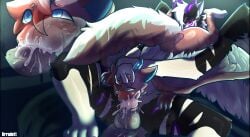 69_position absurd_res amiri_(nonbiamiri) anal animal_genitalia animal_penis anthro balls blush bodily_fluids brradett canine_genitalia canine_penis claws cum cum_in_mouth cum_inside cum_on_balls cum_on_face cum_on_tail cutaway deep_rimming deep_throat dragon drinking drinking_cum duo ejaculation face_in_ass fluffy fluffy_tail fur fur_markings furred_dragon furred_scalie furred_wings genital_fluids genitals hand_on_head hi_res horn internal internal_oral knot knotting laying_on_another looking_pleasured looking_up lying male male/male markings mythological_creature mythological_scalie mythology on_back oral oral_knotting oral_penetration paws penetration penis pink_body proxy_(kamertheprotogen) raised_paw raised_tail rimming scalie sex struggling tail white_body x-ray_view