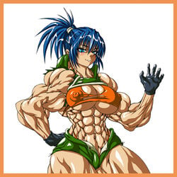 biceps extreme_muscles king_of_fighters leona_heidern muscle muscular_female purukogi snk