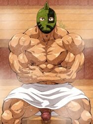 1boy 41raco abs ataru_kinniku balls bara bathhouse big_penis boner daddy dilf erect_penis erection hunk kinnikuman male male_only mask masked_male masked_owl muscular muscular_male navel nipples nude onsen penis sauna signature solo yaoi