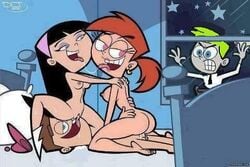 1boy 2girls accurate_art_style asian cosmo dlt edit female interracial male nickelodeon sex smooth_skin the_fairly_oddparents threesome timmy_turner trixie_tang vicky vicky_(fairly_odd_parents)