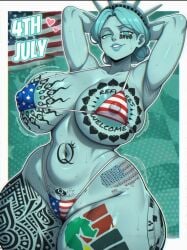 1girls africa_tattoo american_flag_bikini areola areola_slip areolae areolae_slip armpits arms_behind_head aroused aroused_face ass beautiful belly belly_button big_ass big_breasts blacked blue_eyes bottom_heavy breasts cameltoe child_bearing_hips crown curvy el_memc erect_nipples female female_focus female_only fertile fit_female hourglass_figure in_heat lady_liberty leaking_pussy lipstick mature_female medium_hair memch0 milf navel nipples ponytail posing_for_the_viewer pubic_tattoo pussy qos qos_tattoo queen_of_spades raceplay sexy smug solo_focus statue_of_liberty steaming_body sweaty sweaty_body tattoo_on_belly tattoo_on_breast tattoo_on_face tattoo_on_legs thick_thighs