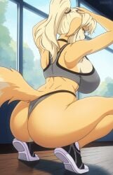 1girls animated animated_gif anthro ass ass_shake big_ass big_breasts blonde_hair bouncing_breasts breasts bubble_butt busty canine cassie_(ffm48) choker clothing commission crop_top crouching fat_ass female female_only furry furry_only gif gukaito gym huge_ass huge_breasts indoors jiggle jiggling_ass jiggling_breasts large_ass large_breasts looking_at_viewer looking_back original panties ponytail shaking_ass shoes sideboob sneakers socks solo sports_bra squatting tail thick_ass thick_thighs twerking wide_hips wolf workout workout_clothes ych