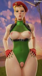 1girls 2025 3d 3d_(artwork) areolae athletic athletic_female big_breasts blender blonde_hair bodysuit breasts breasts_out cammy_white cammy_white_(fortnite) capcom epic_games face_tattoo female female_focus female_only fishnets fortnite fortnite:_battle_royale hat headgear hi_res highres kiriyawn leotard light-skinned_female light_skin medium_breasts nipples nipples_visible_through_clothing pose posing puffy_pussy pussy pussy_cutout pussy_lips see-through showing_off street_fighter street_fighter_v thick_thighs vagina watermark
