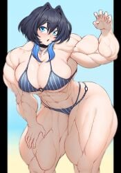 1girls big_breasts hololive hololive_english huge_ass muscular_female ouro_kronii solo_female source tagme vtuber weslly34