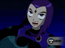 anal anal_sex animated anus belt brushogun cloak clothing dc dc_comics dcau double_penetration female footwear handwear human leotard leotard_aside outerwear penetration pussy rachel_roth rape raven_(dc) restrained teen_titans tentacle vaginal zone