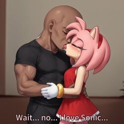 ai_generated amy_rose black_man female furry furry_ears furry_female human human_male kissing male mobian mobian_(species) mobian_hedgehog netorare ntr sonic_(series) sonic_the_hedgehog_(series) tears text