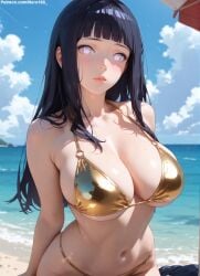 1girls 2d ai_generated ass big_ass big_breasts bikini bikini_top black_hair blunt_bangs boruto:_naruto_next_generations breasts curvaceous curvaceous_female curvaceous_figure curvy curvy_figure female gold_bikini grey_eyes high_quality hime_cut hourglass_figure huge_breasts hyuuga_hinata inviting_to_sex large_breasts light-skin light-skinned_female lips long_hair mature mature_female milf mommy naruto naruto_(series) naruto_shippuden nero100 outdoors pale-skin pale-skinned_female posing sagging_breasts seductive seductive_look sexy_pose sitting stable_diffusion tagmeo thick_ass thick_butt thick_thighs thighs wide_hips