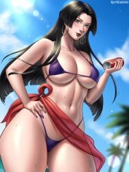1girls 2d 2d_(artwork) 2d_artwork bikini bikini_bottom bikini_top black_hair clothed earings female female female_focus female_only hellraasin hoop_earrings marvel marvel_comics marvel_rivals non_nude pinup psylocke psylocke_(marvel_rivals) solo solo_female solo_focus thick_thighs