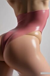 3d ai_generated bangs bedroom black_hair dancing flat_chest gorillaz latex leotard noodle_(gorillaz) oily pink_outfit realistic short_hair showing_off smiling tagme turning_around video