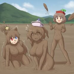 ai_generated breasts completely_covered_in_mud completely_naked completely_nude covered_in_mud dirty dirty_girl female mud muddy nai_diffusion naked nipples nude stable_diffusion