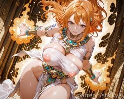 1girls ai_generated anime breasts eyes female fit nami nami_(one_piece) nsfw one_piece orange_hair stickyai