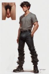 ai ai_art ai_generated athletic athletic_male ballbusting balls cock cock_and_balls_torture colorluck dick flaccid flaccid_penis male male_focus male_only nutshot penis pubes pubic_hair saggy_balls teen teen_boy teenage_boy teenager testicles twink young young_male younger_male