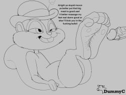 3_toes animaniacs big_feet dummycervine feet feet_together feet_up foot_fetish foot_focus furry imminent_footjob partial_male penis slappy_squirrel squirrel warner_brothers