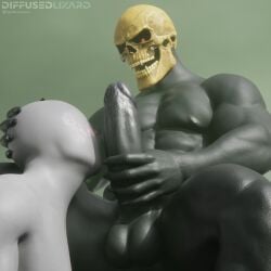 2boys 3d 3d_animation animated anon balls diffusedlizard faceless_male gay grey_body holding_head male/male male_only masters_of_the_universe masturbation moaning penis scare_glow skeleton skull_head sound tagme video