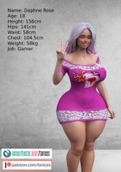 1girls 3d artist_name athletic athletic_female big_ass big_breasts bottom_heavy breasts busty caucasian caucasian_female cleavage curvaceous curvy curvy_figure daphne_(tonices) daphne_rose digital_media_(artwork) egirl eyebrows eyelashes eyes female female_focus female_only fit fit_female girl hair hips hourglass_figure huge_ass huge_breasts human large_ass large_breasts legs light-skinned_female light_skin lips multicolored_hair nose original original_character pear_shaped_female pink_hair slim slim_waist solo thick thick_legs thick_thighs thighs tonices upper_body voluptuous waist wide_hips