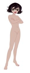 black_hair cassandra_(tangled) disney disney_channel frown looking_at_viewer mehefin013 nude tangled tangled:_the_series transparent_background