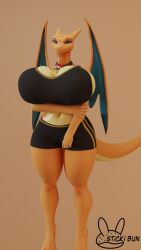 3d charizard female female_focus female_only large_breasts nintendo pokémon_(species) pokemon pokemon_(species) sticki_bun yuki_(evov1) yukizard_(evov1)