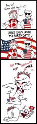 1boy 1girls america_(egobuzz) american_flag blush canada_(countryhumans) canada_(egobuzz) canadian_flag clothing comic countryhumans countryhumans_girl duo female giidenuts heart human male pale_skin penetration simple_background source_request tagme tongue_out united_states_of_america_(countryhumans) white_background