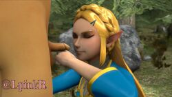 1boy 1boy1girl 1girls 3d 60fps :>= animated blonde_hair blowjob blue_eyes breath_of_the_wild casual cheek_bulge clothing cum cum_in_mouth cumshot face_fucking fellatio female handjob humanoid hylian link link_(breath_of_the_wild) longer_than_30_seconds lpinkr nintendo no_sound normal_penis one-finger_handjob oral oral_sex outdoors pale_skin princess_zelda saliva saliva_string saliva_trail small_penis small_penis_adoration sucking sucking_penis tagme the_legend_of_zelda video zelda_(breath_of_the_wild)