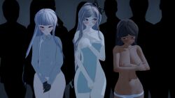 3d 3girls asahina_aoi breasts danganronpa danganronpa_2:_goodbye_despair dark-skinned_female female kirigiri_kyouko koikatsu multiple_girls sonia_nevermind straight_hair ultimateenf