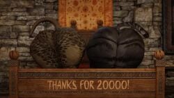 animated anthro argonian ass ass_dough ass_to_ass bed bethesda_softworks big_ass big_butt butt_focus duo felid female female_only fur furniture green_body green_scales grey_body grey_fur huge_ass huge_butt jiggling khajiit khajiit_female loop mammal massive_ass milestone_celebration no_sound on_bed presenting presenting_hindquarters scales scalie short_playtime skyrim squish swaying tagme take_your_pick the_elder_scrolls thick_thighs video wide_hips zenith741