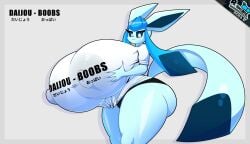 ass big_ass big_breasts blue_eyes breasts eeveelution glaceon huge_ass huge_breasts hyper hyper_breasts large_breasts pokémon_(species) pokemon pokemon_(species) solo solo_female thiccbuns wilsonbunnycake