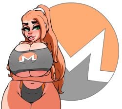 bimbo huge_ass huge_breasts monero-chan orange_hair scolexxx thick_lips