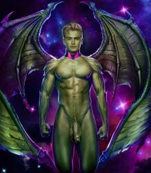 1boy abs actor balls biceps big_arms big_cock big_lips big_men big_penis blonde_hair buff bulging_biceps carlos_gzz celebrity flaccid flaccid_penis galaxy green_body green_penis green_skin hairy_chest hairy_male huge_cock hulkling in_character kit_connor looking_at_viewer male male_boobs male_only marvel marvel_comics muscle muscles muscular muscular_male naked nipples nude penis_out real_person shirt shirtless_(male) space standing_sex stars strong teddy_altman teen_boy wings