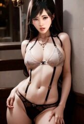 ai_generated asian asian_female big_breasts black_hair dead_or_alive kokoro_(doa) lingerie underwear