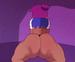 1girls animated ass big_ass big_butt cartoon_network dark-skinned_female dark_skin darkleon enid female loop looping_animation ok_k.o.!_let's_be_heroes panties purple_hair rear_view shaking shaking_ass shaking_butt thick_thighs twerking underwear young younger_female