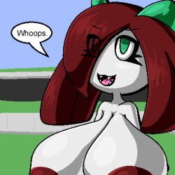 alternate_color big_breasts breasts charlie_(zanbonsen) female huge_breasts kirlia pokémon_(species) pokemon pokemon_(species) zanbonsen