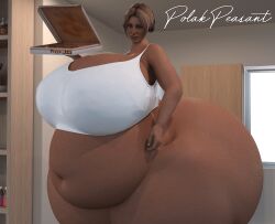 1girls 3d ass bbw belly big_ass big_belly big_breasts bottomless box breasts cleavage fat fat_female fat_woman female female_only food gigantic_ass gigantic_breasts headphones holding_box holding_object huge_ass huge_breasts hyper hyper_ass hyper_breasts iq_(rainbow_six) massive_ass massive_breasts obese obese_female overweight overweight_female pizza polakpeasant rainbow_six rainbow_six_siege short_hair ssbbw thick_thighs