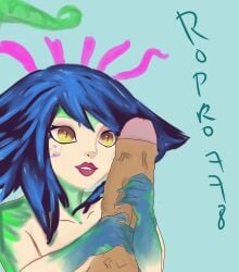 anime_style fanart female furry league_of_legends neeko nekkouwu