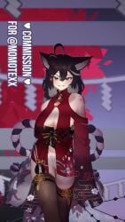 3d animated brown_hair female momotexx_(vtuber) mp4 no_sound red_eyes tagme video virtual_youtuber vyugen wolf_ears wolf_girl wolf_tail