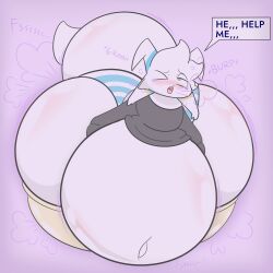 1boy 1femboy expansion femboy furry growth hyunsol_(zaclyn) inflating inflation male zaclyn