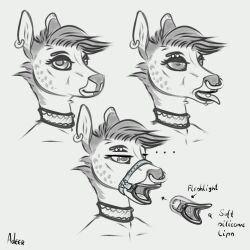 adeer ambiguous_gender anthro bridle contraption_concept deer ear_piercing ear_ring facial_piercing forced_open_mouth gag gagged harness harness_gag hi_res mammal muzzle_(object) nose_piercing nose_ring open_mouth piercing ring_piercing solo tongue tongue_piercing