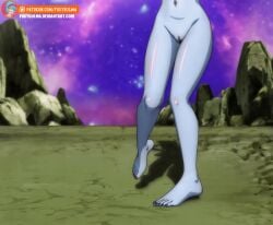 1female 1girl 1girls angel_(dragon_ball) animated animated_gif bare_arms bare_ass bare_back bare_breasts bare_legs bare_midriff bare_shoulders bare_thighs barefoot barely_visible_genitalia blue_skin dragon_ball dragon_ball_super female female_focus female_only foxybulma grey_eyes looking_at_viewer nail_polish nails naked navel nude nude_female pink_nipples smile smooth_skin solo solo_female solo_focus spread_legs standing tournament_of_power universe_6/universe_7 vados visible_nipples visible_pussy visual_novel white_hair