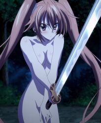 female high_school_dxd naked screencap screenshot shidou_irina stitched tnk_(company)