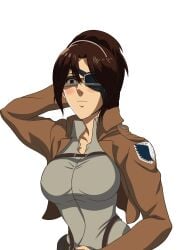 animated artist_request attack_on_titan color colored female hanji_zoe simple_background tagme