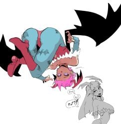 ass clothing cupperexe cupperunchained darkstalkers flat_chest lilith_aensland small_breasts succubus