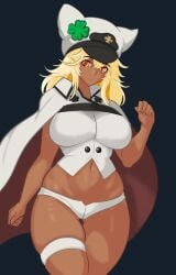 1girls guilty_gear looking_at_viewer ramlethal_valentine rodgewp thick_thighs