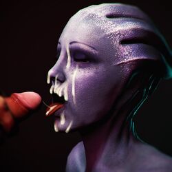 3d asari cum female liara_t'soni mass_effect penis source_filmmaker vaurra